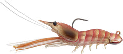 LIVE TARGET Fleeing Shrimp lure pink soft plastic for shrimp-like action.