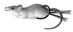 Live Target Float Mouse lure in grey-white delivers lifelike action for freshwater and light saltwater casting