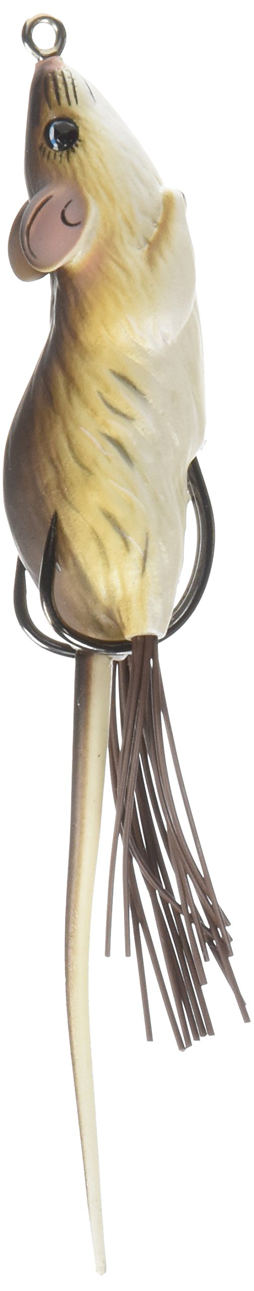LIVE TARGET FloatingMouse brown-white, realistic mouse profile for big bass in heavy cover.