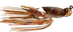 Live Target Hollow Body Craw Jig full lure in natural brown for realistic freshwater craw imitation and versatile jigging