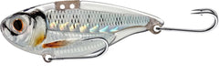 LIVE TARGET ICT Shad-Blade Bait glow pearl in-action shot showcases lure control