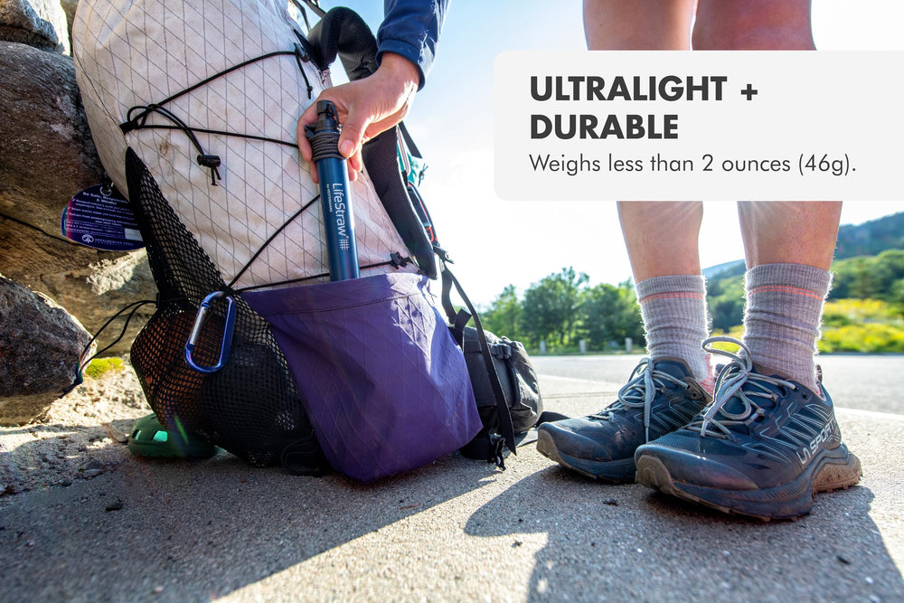 LifeStraw emergency-kit setup depicts preparedness for natural disruptions and outdoor emergencies.