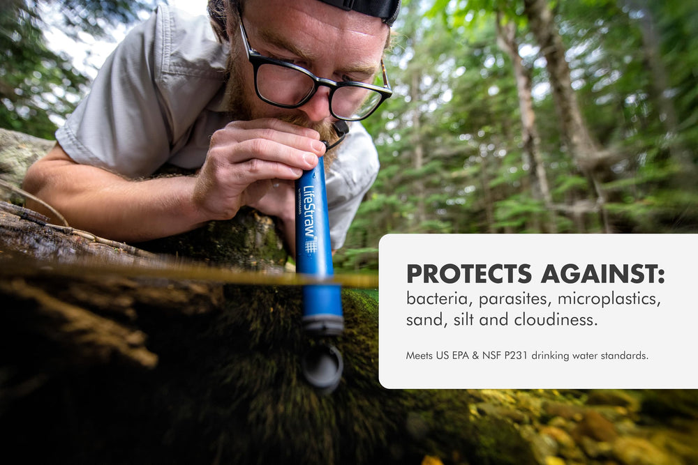 LifeStraw hiking-backpacking scene shows easy access to safe water during trail days.
