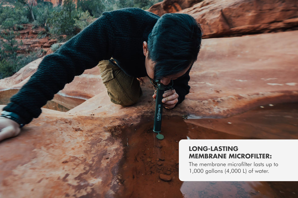 LifeStraw water-clarity-improving demonstrates turbidity reduction for clearer sips.