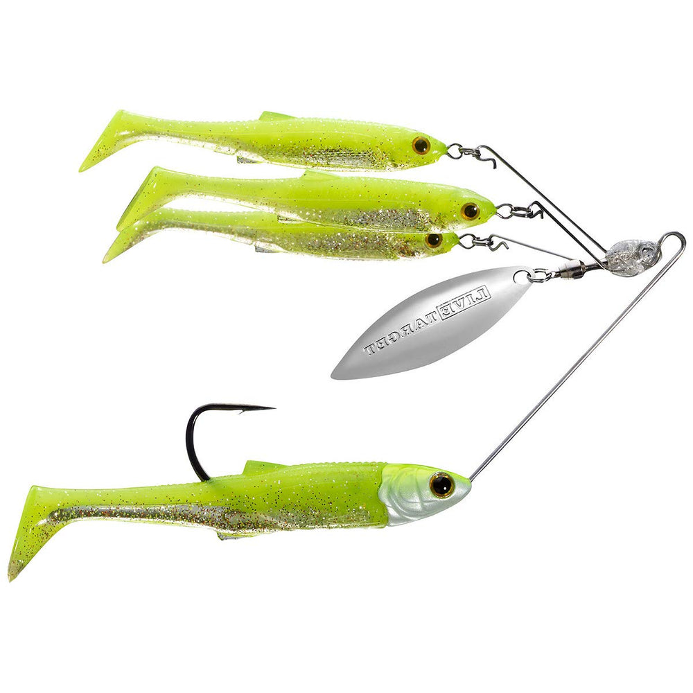 LIVE TARGET baitball rig small chartreuse-silver enhances lure visibility for versatile fishing