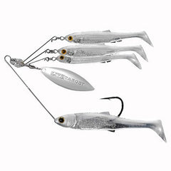 Live Target baitball small pearl white silver lure—lifelike flash for versatile fishing.
