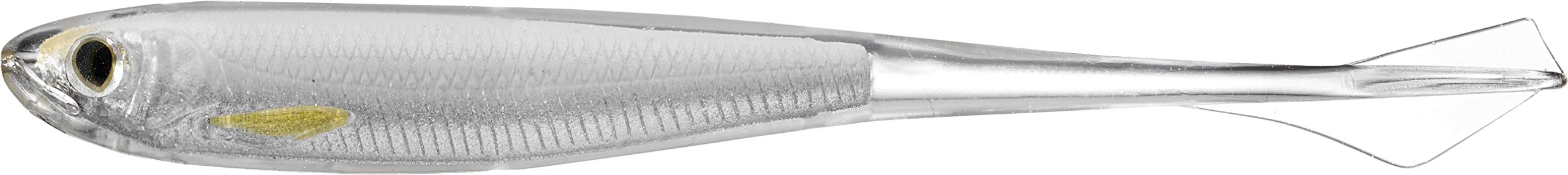 LIVE TARGET Ghost Tail Minnow 4 Pack Silver-Pearl lifelike action for freshwater fishing.