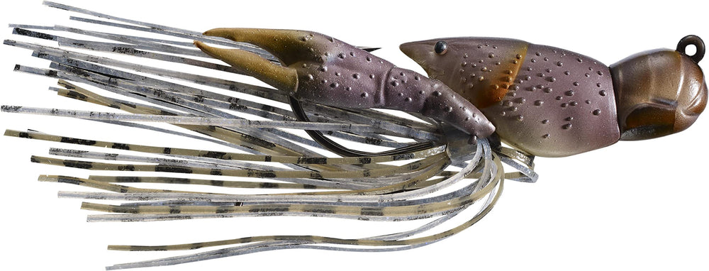 LIVE TARGET Hollow Body Craw Jig, 1-1/2 inch, gray-brown, lifelike craw for bass fishing