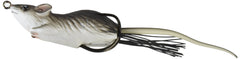 Livetarget Hollow Body Mouse in gray and white attracts big fish and aids weedless presentation