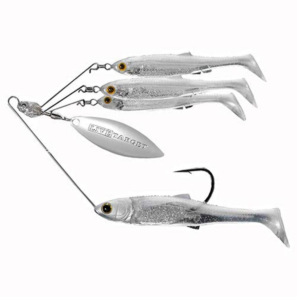 LIVE TARGET MNSR14LG855 baitball spinner rig for freshwater with flicker action to attract game fish