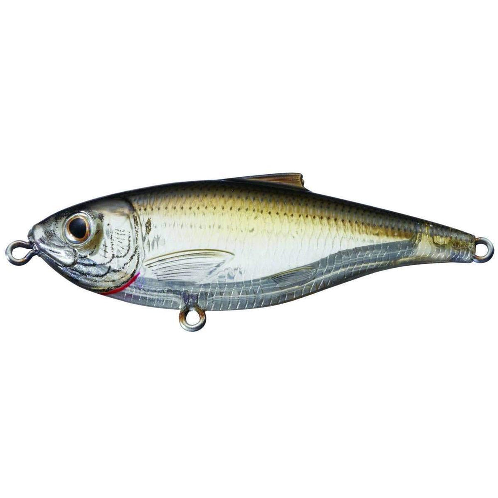 LIVE TARGET Sardine Twitchbait Ghost-Amber close-up highlights detailing and finish.