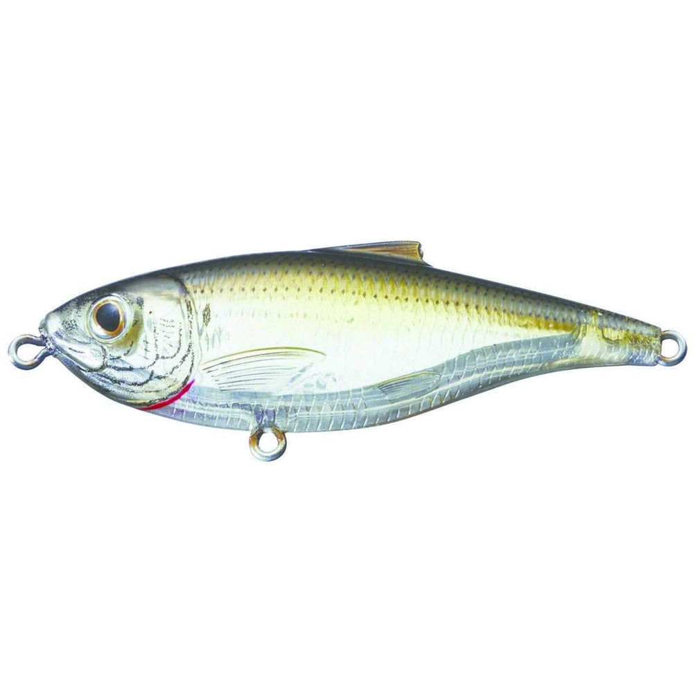 LIVE TARGET Sardine Twitchbait Ghost-Amber demonstrates realistic motion in water.