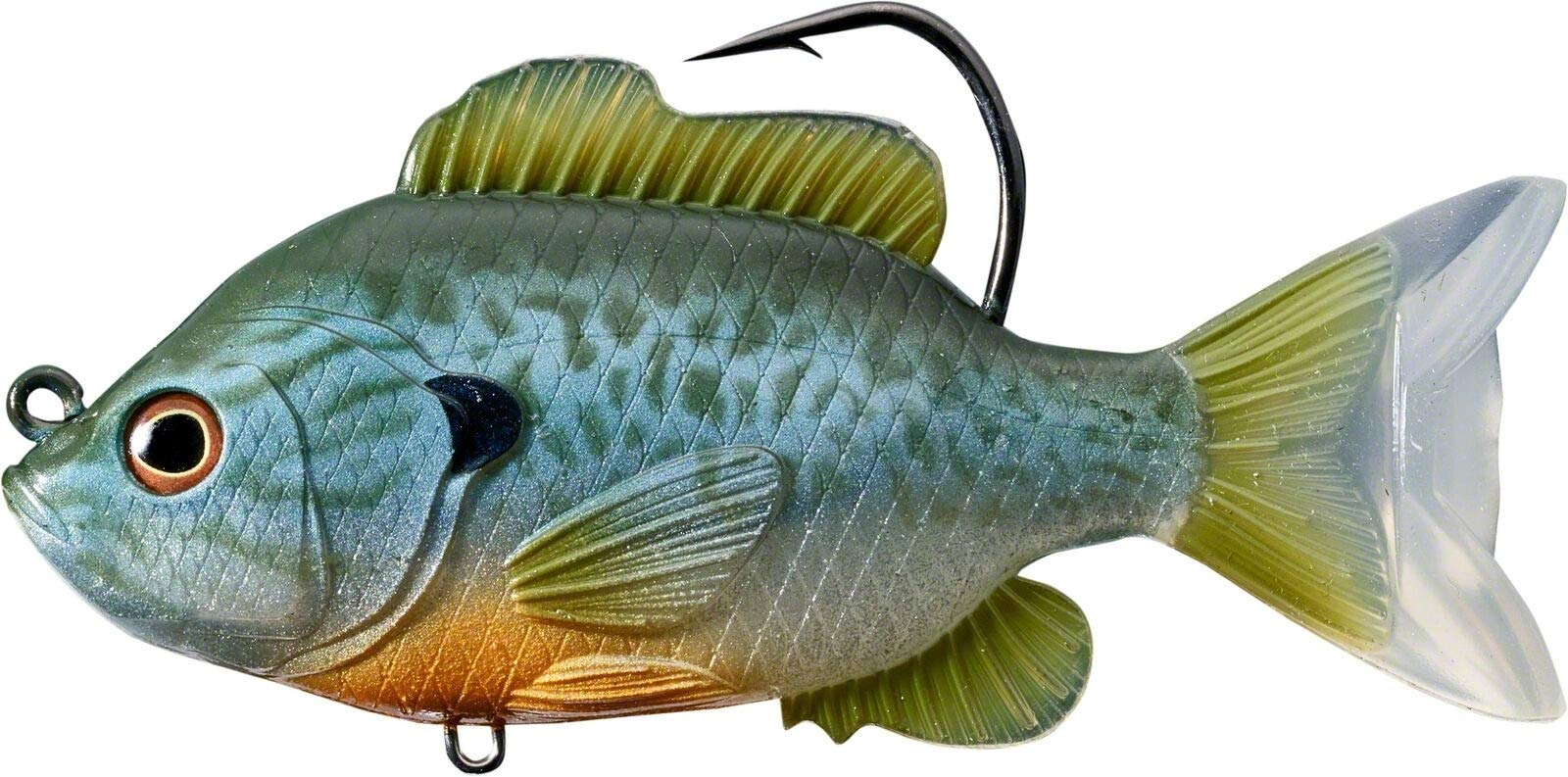 LiveTarget SFS110MS551 Sunfish swimbait in natural Blue Pumpkinseed pattern for enticing freshwater retrieves.
