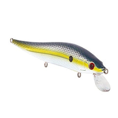 Livingston JerkMaster 121 Chartreuse Shad side profile showing lifelike action