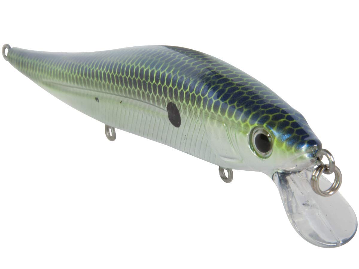 Livingston Lures Jerkmaster 121 chrome, shimmer under water to attract bites.