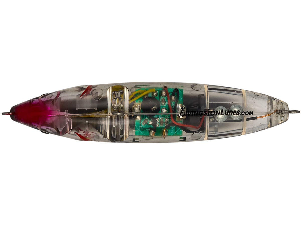 Livingston Lures Pro Sizzle close-up rattle emphasizes bite-triggering sound