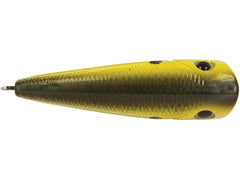Livingston Lures Walk N Pop 67 Tennessee Shad close-up of smart chip housing.
