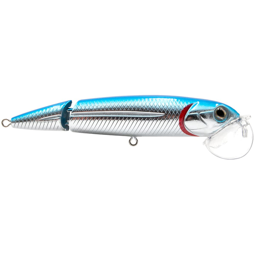 Livingston Lures Walking Boss Jr II 4in blue back chrome shad topwater lure enhancing casting distance