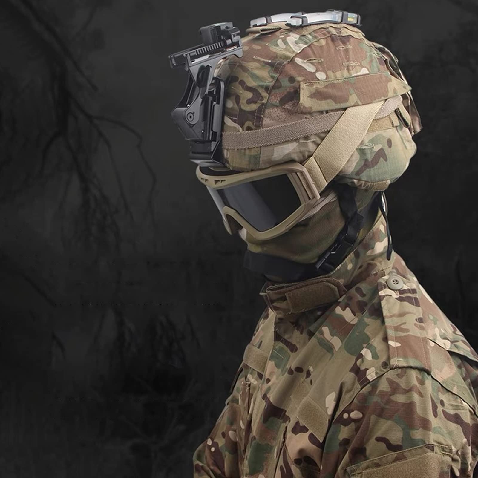 LIVIQILY Rhino NVG mount bracket ergonomic design improves helmet compatibility.