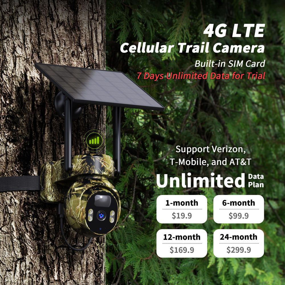 LIWAN solar-powered trail camera image highlighting off-grid power capability
