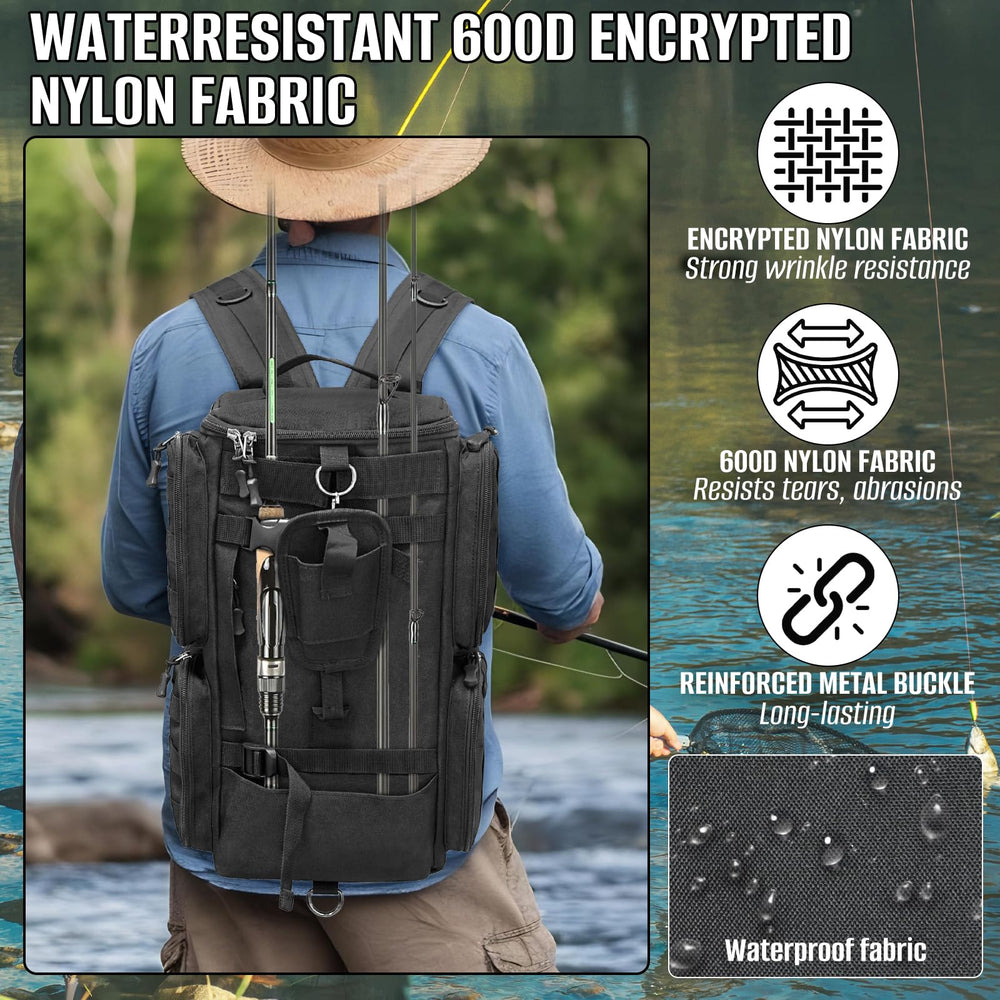 Left side pocket with MOLLE webbing and accessories