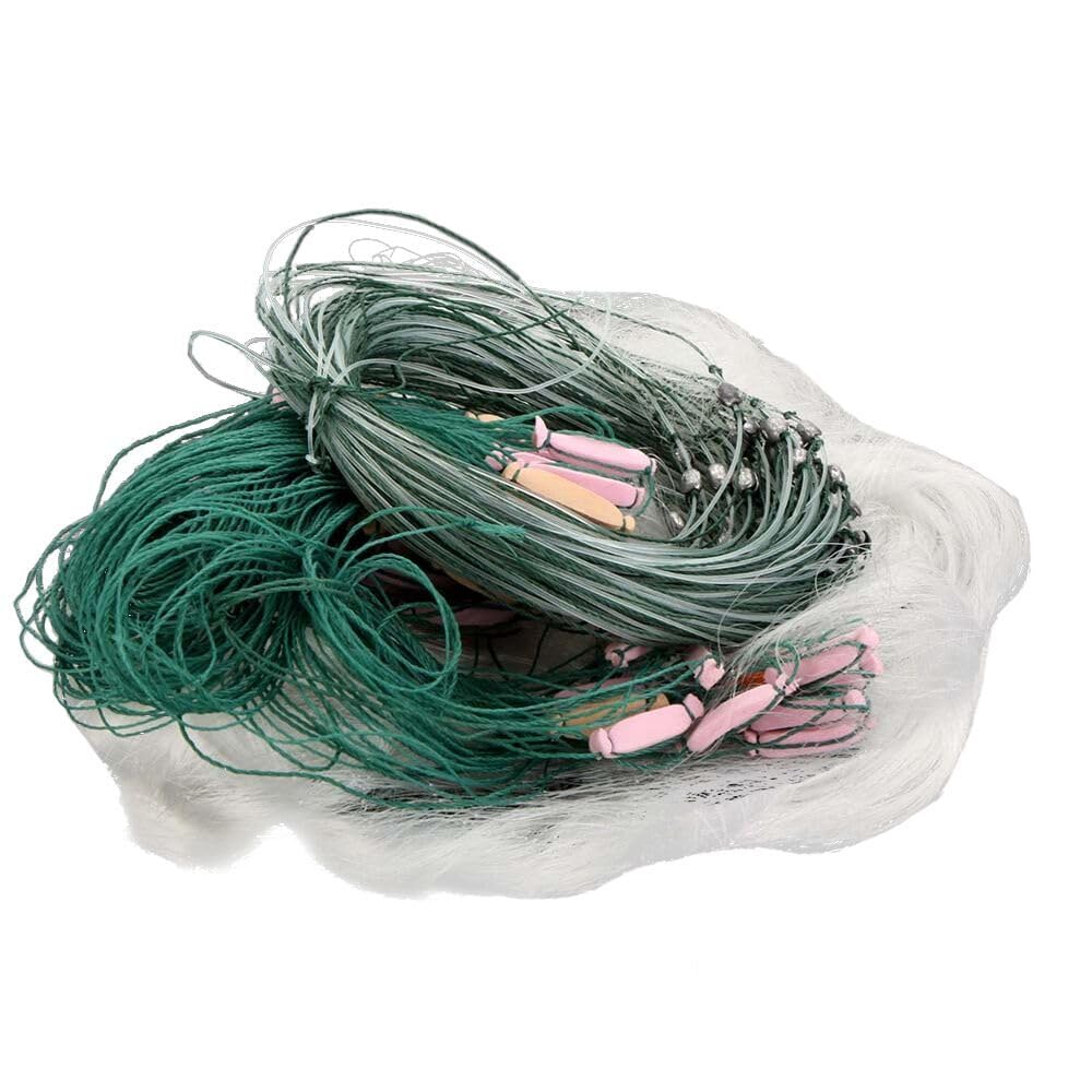 Lixada 25m three-layer monofilament gill net with float showing durable construction