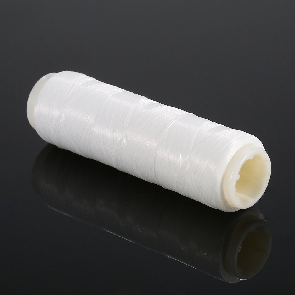 Unspooling elastic bait thread for rigging