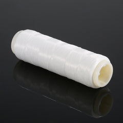 Unspooling elastic bait thread for rigging