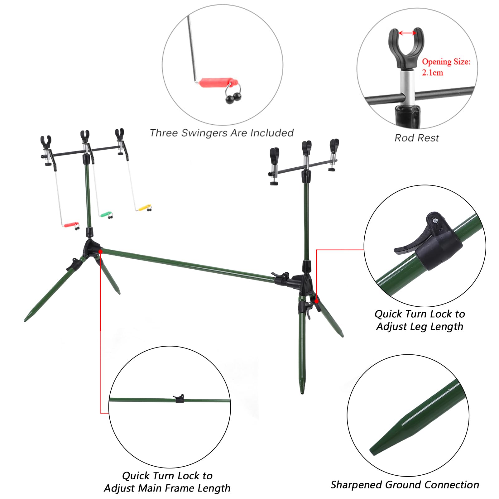 Lixada adjustable aluminum construction lightweight yet sturdy for field setups.