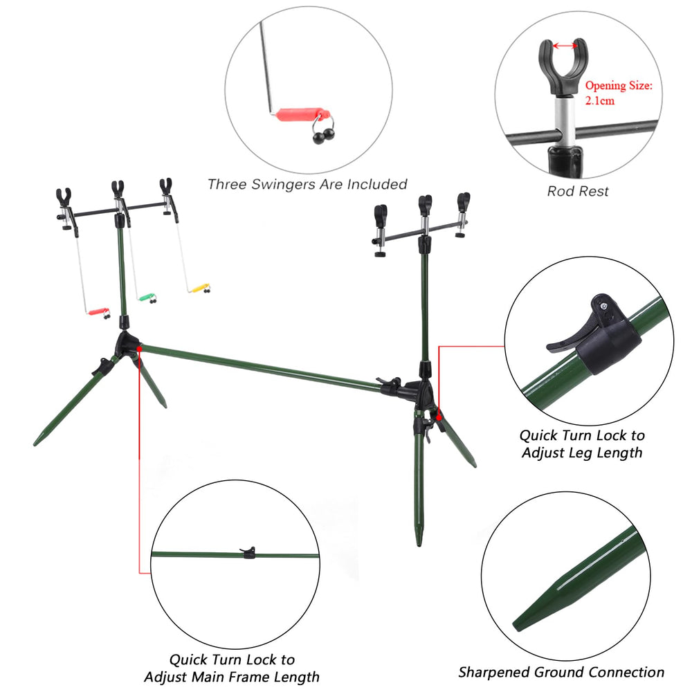 Lixada adjustable aluminum construction lightweight yet sturdy for field setups.