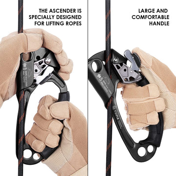 Lixada ascender supports 8-13mm rope capacity for common lines