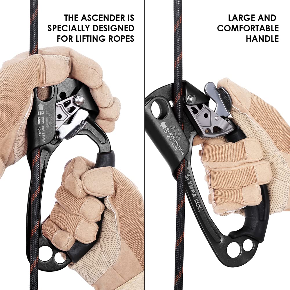 Lixada ascender supports 8-13mm rope capacity for common lines