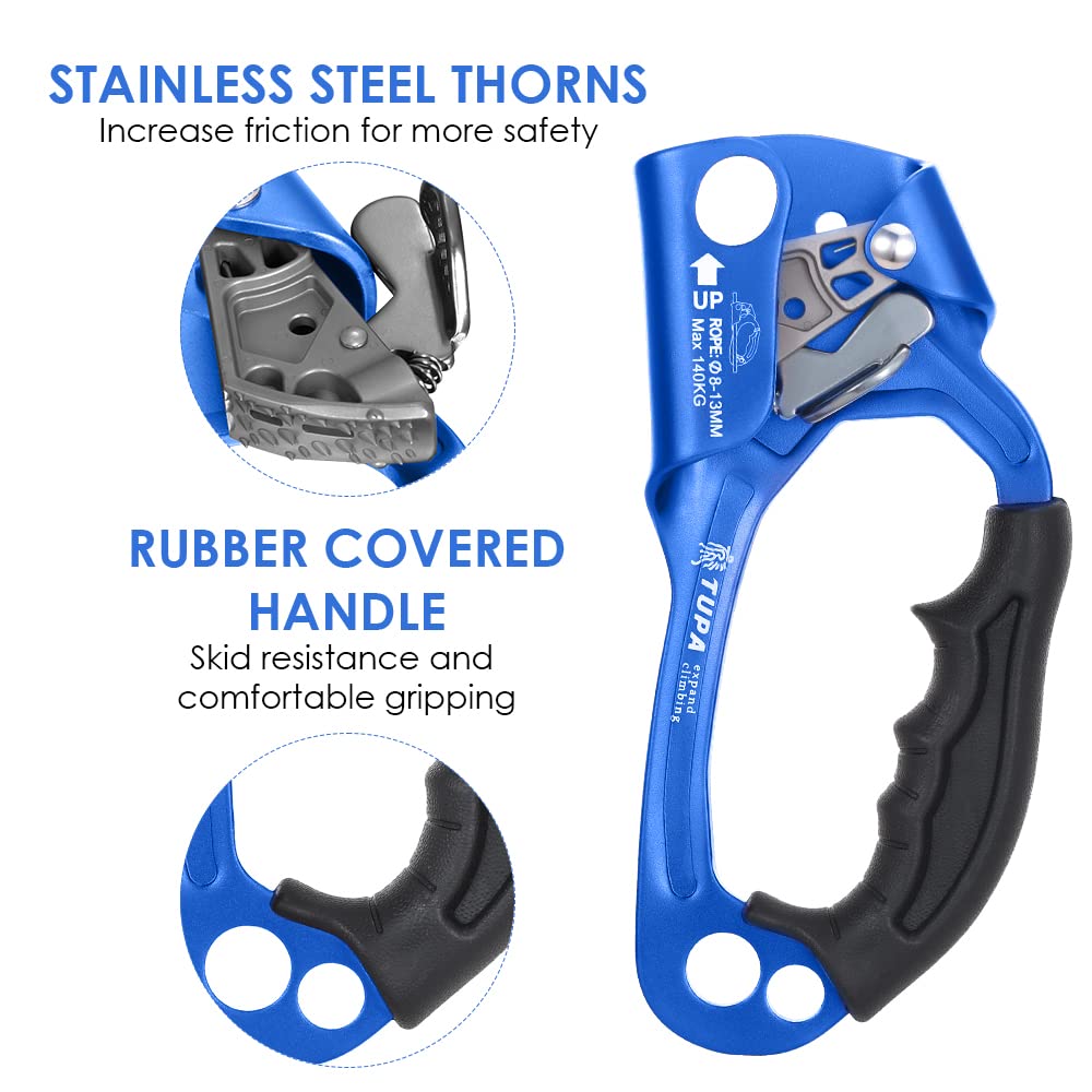 Lixada ascender aviation alloy body resists rust during rugged climbs.