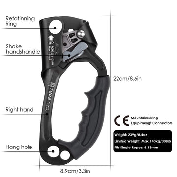 Lixada ascender ergonomic rubber handle enabling one-handed control