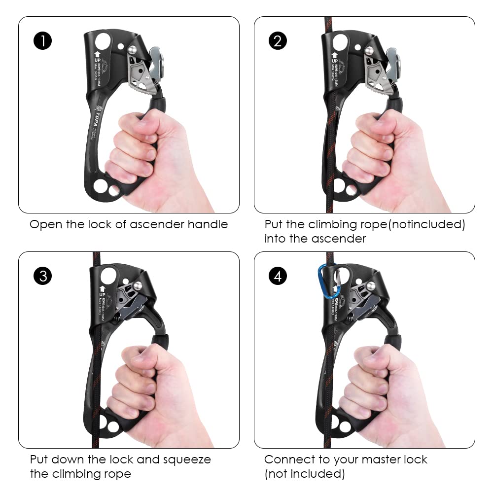 Lixada ascender rated to 140 kg for demanding rope work