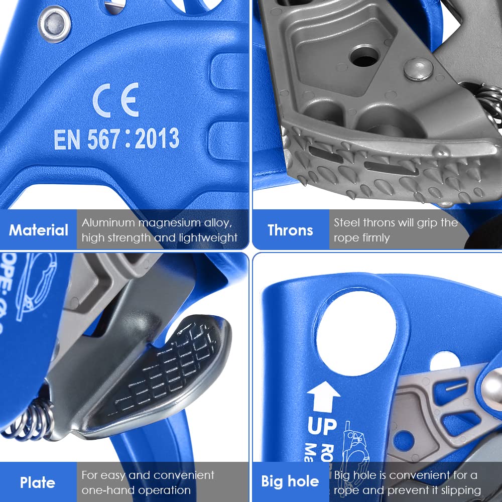 Lixada ascender suited for SRT climbing and rock routes.