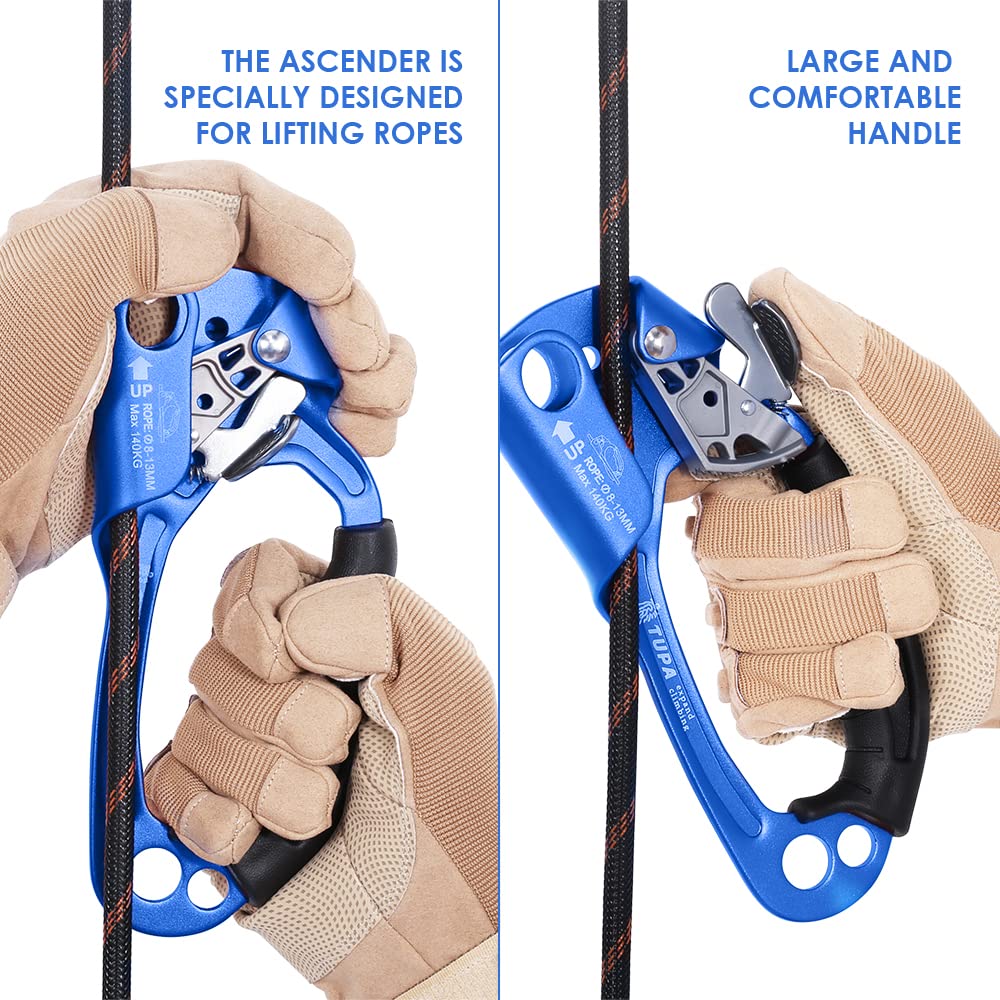 Lixada ascender with two attachment holes for quick rigging.