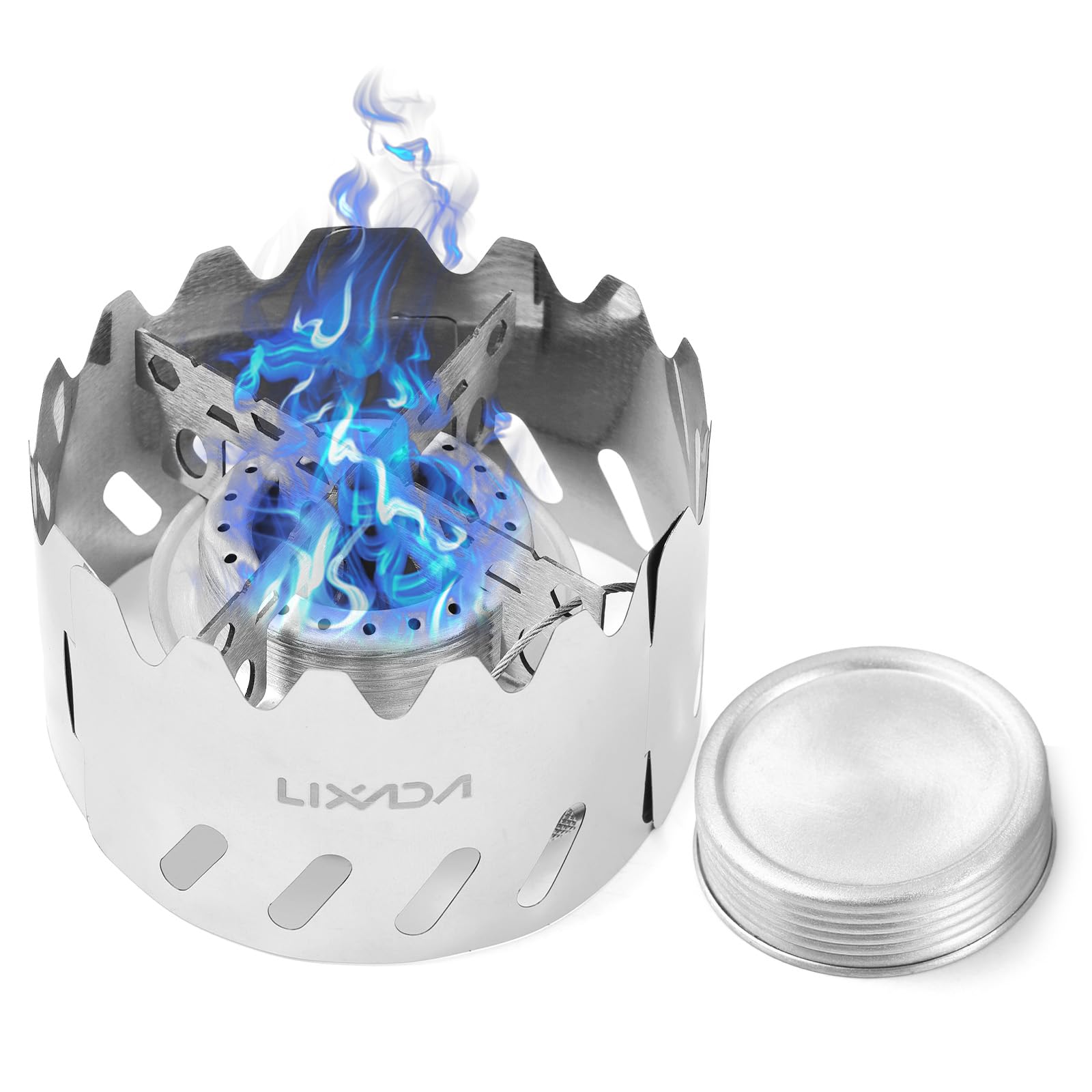 Lixada backpacking stove with alcohol burner for camping quick boils