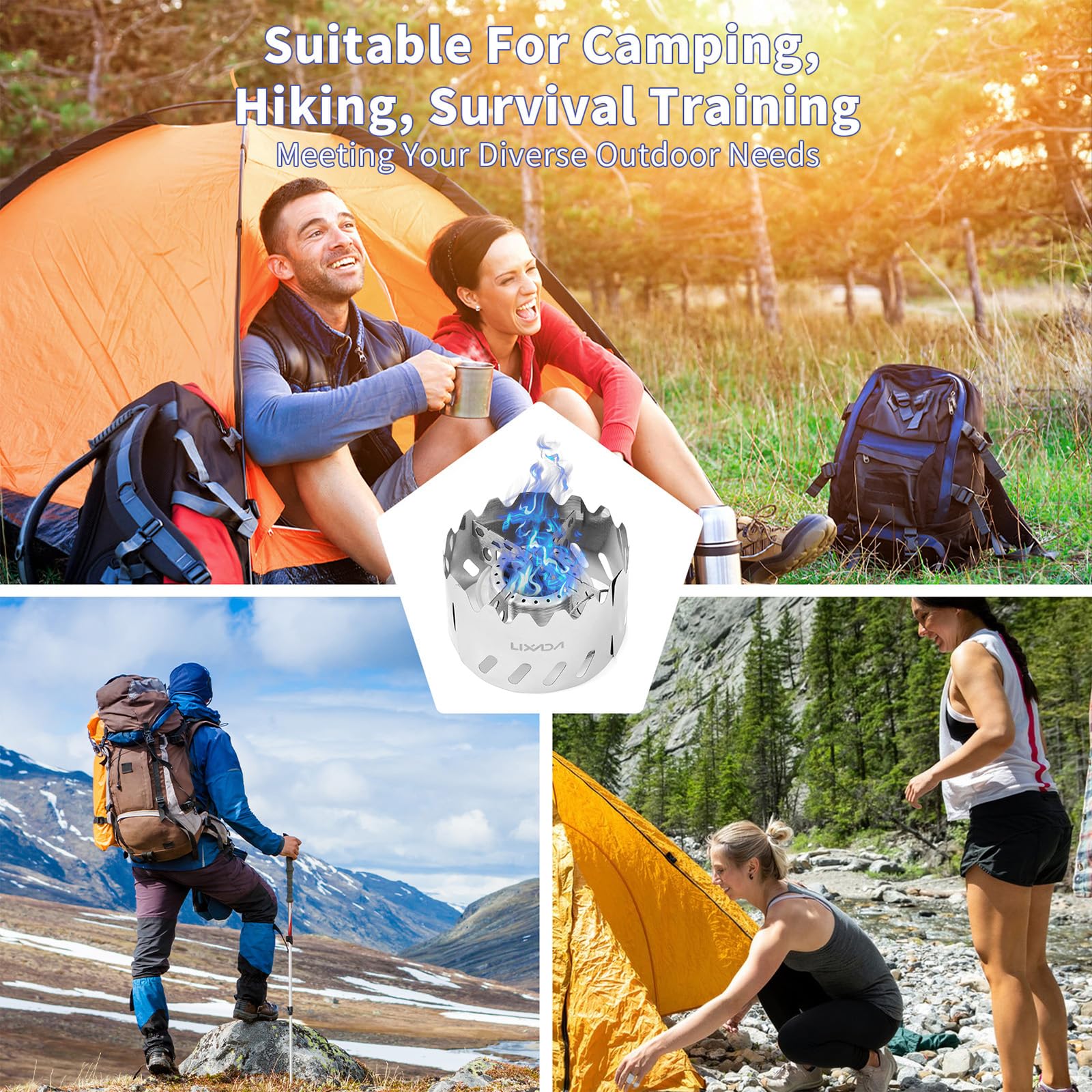 Lixada lightweight aluminum stove ideal for camping use