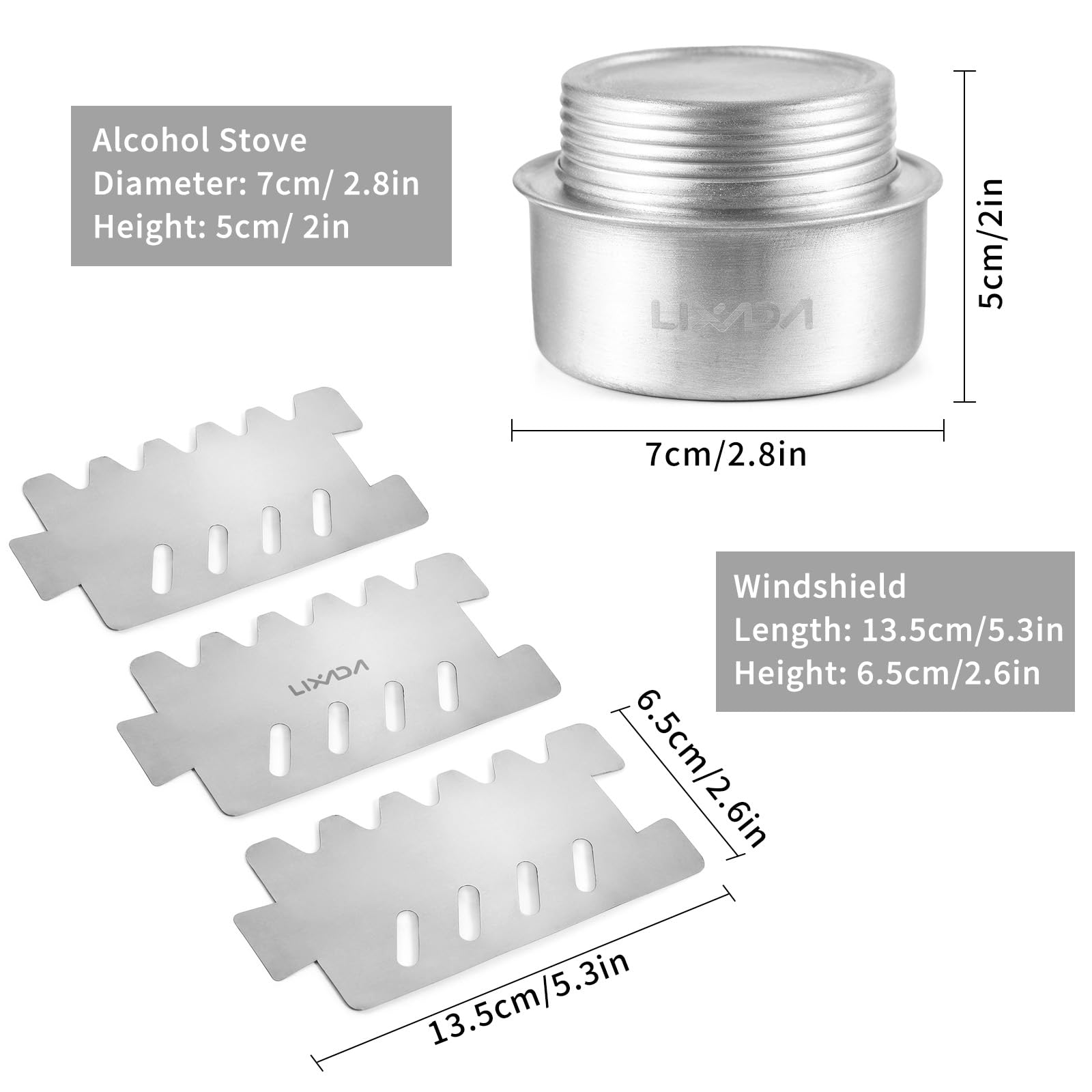 Lixada kit includes stove, stand, and lid for full use