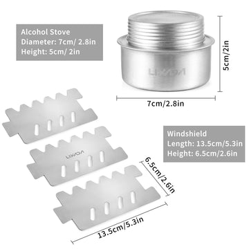 Lixada kit includes stove, stand, and lid for full use