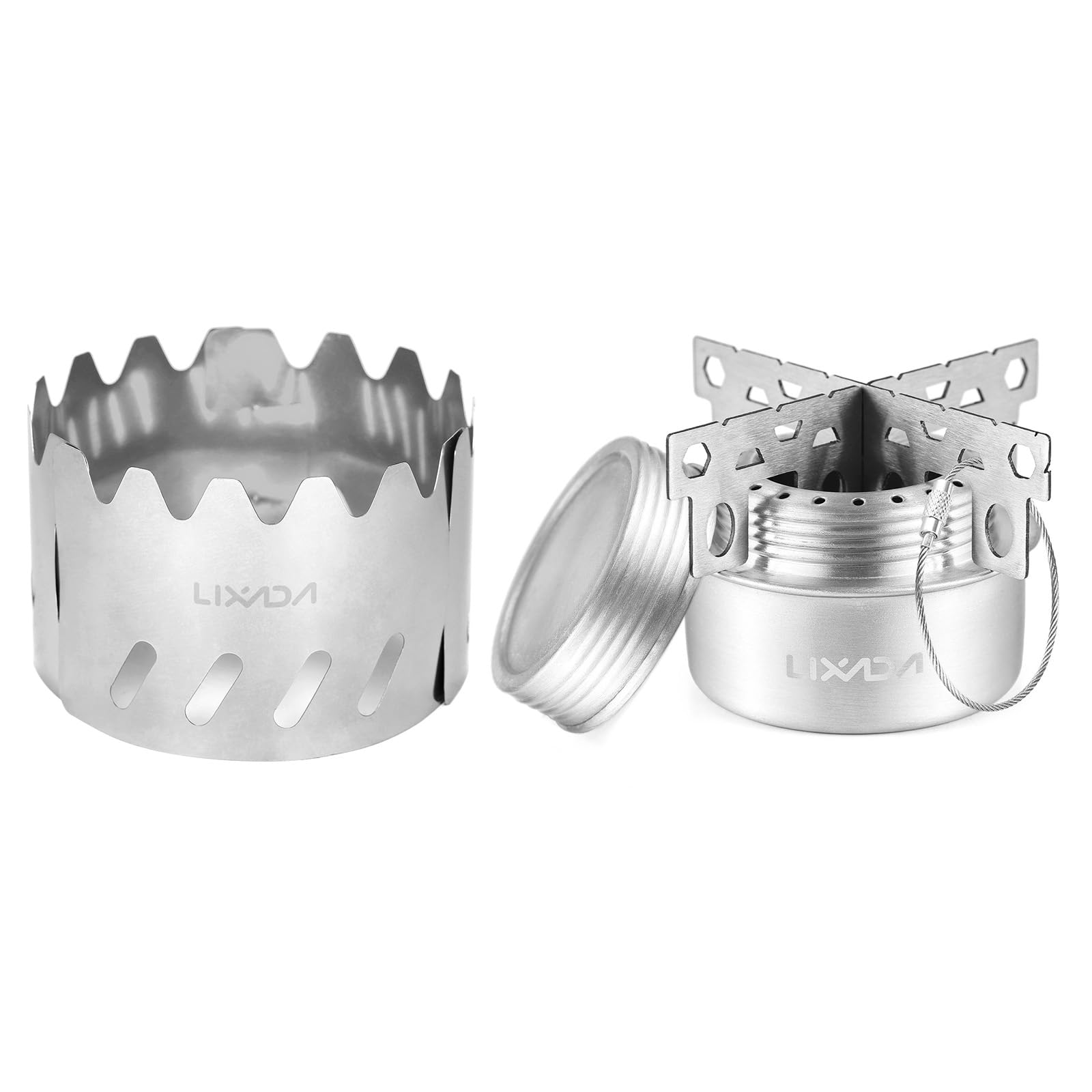Lixada compact stove fitting small pots and mugs on trail