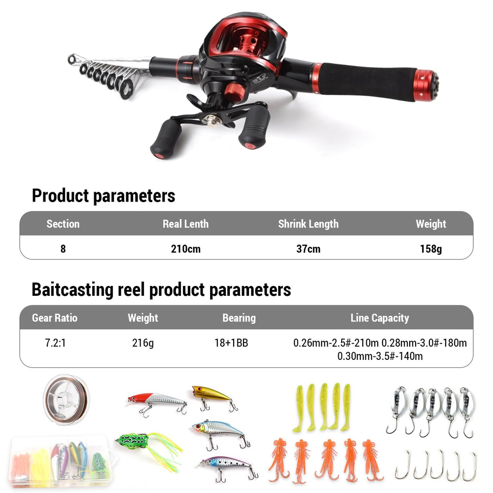 Lixada baitcasting reel close-up with 7.2:1 gear for smooth casting.