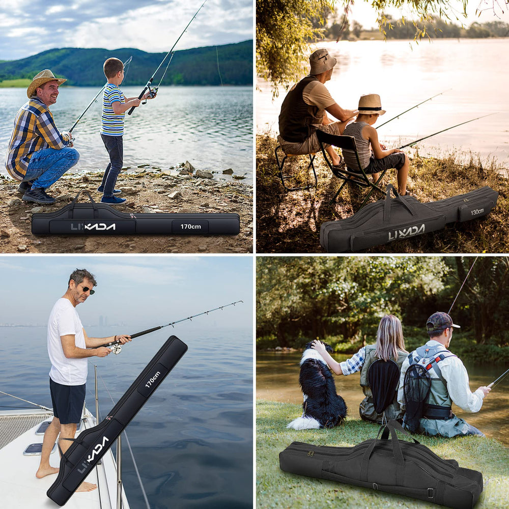 Lixada black modern fishing bag complements outdoor gear on trips