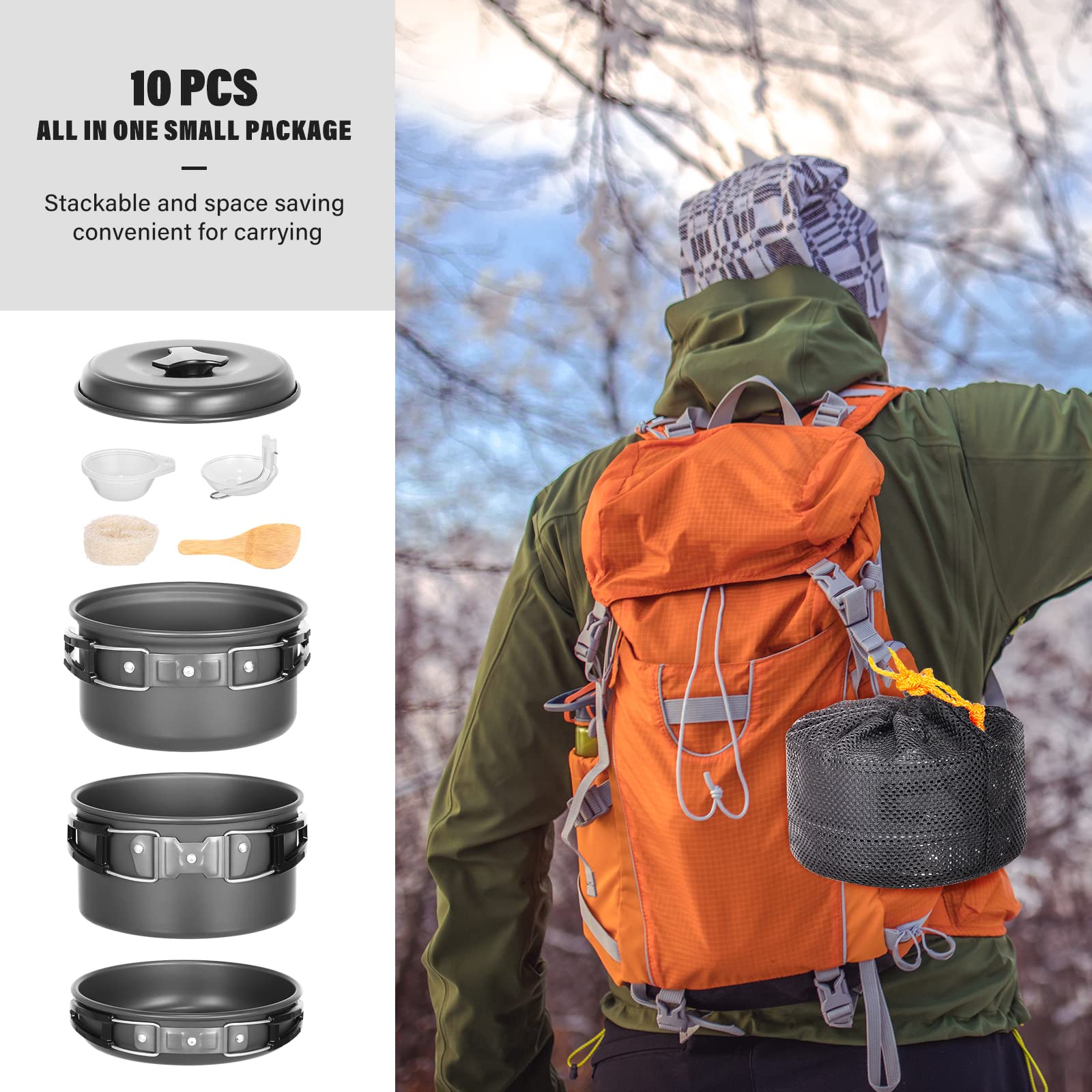Lixada camping pan in action for versatile one-pot meals on the trail