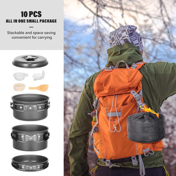 Lixada camping pan in action for versatile one-pot meals on the trail
