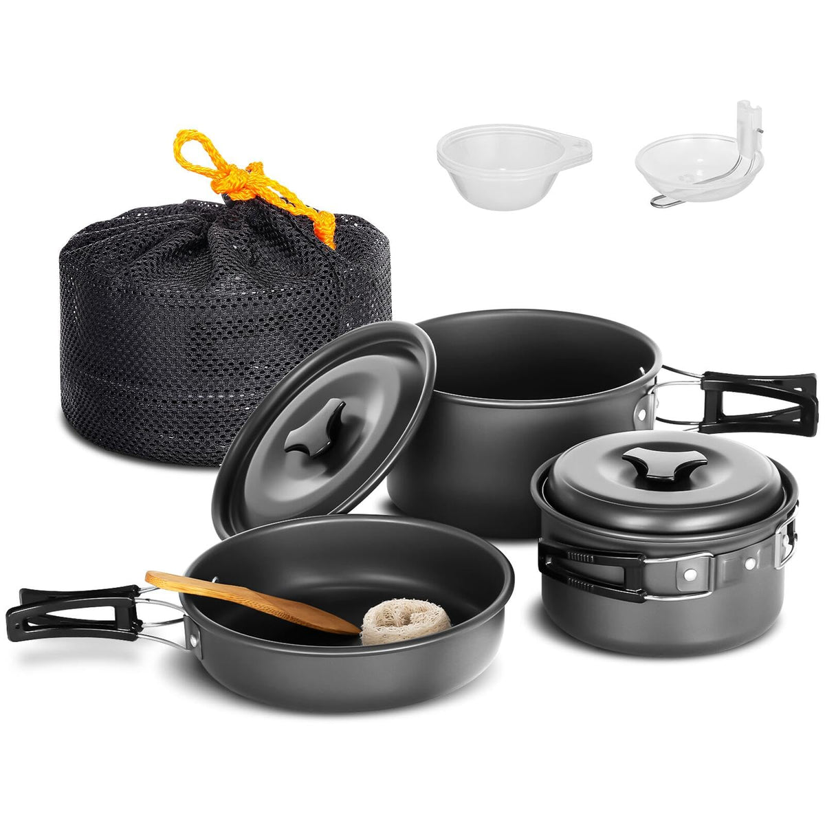 Lixada camping mess kit pot for efficient outdoor cooking and quick heat distribution