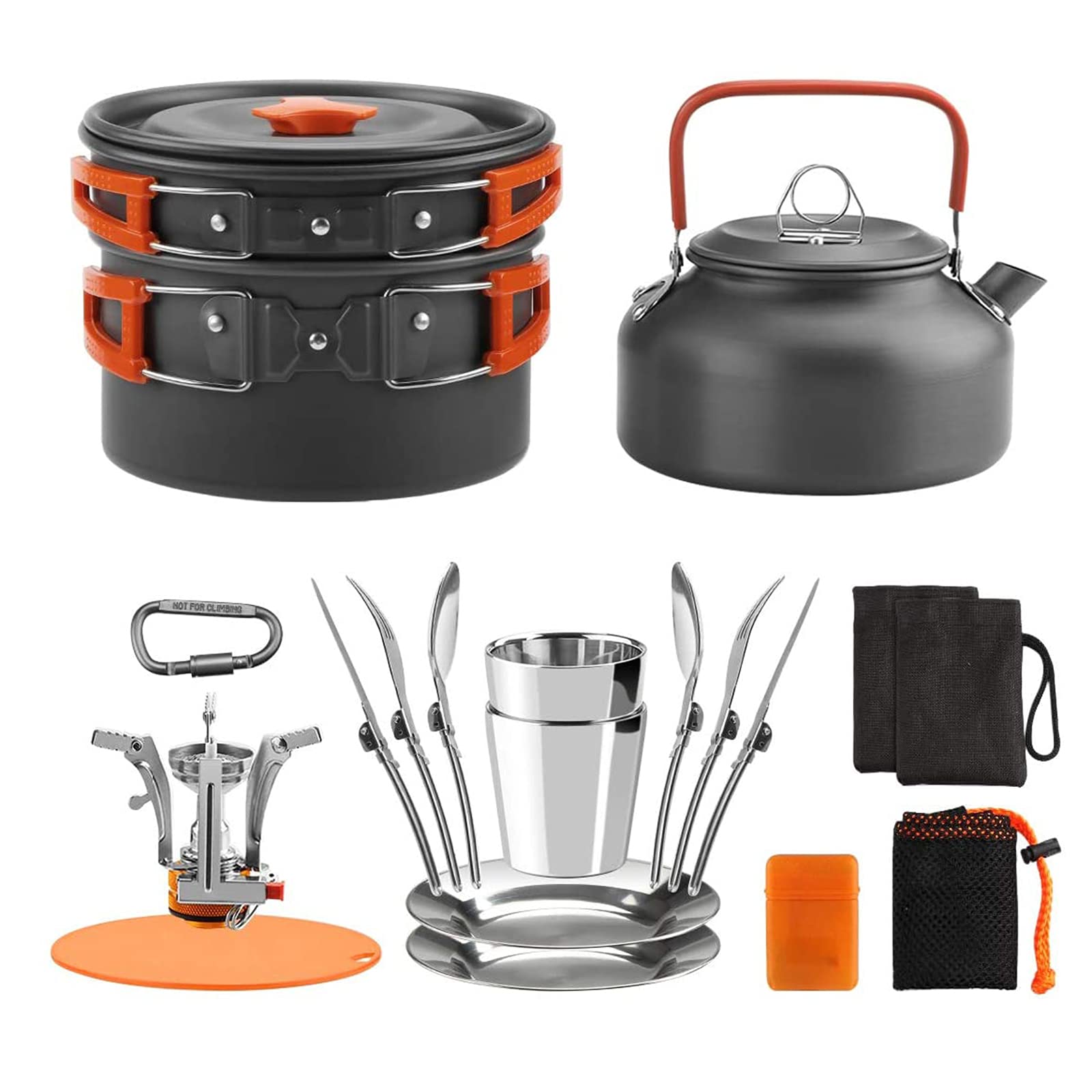 Lixada camping cookware pot 1-9L for versatile outdoor cooking and simmering