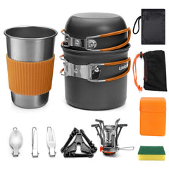 Lixada camping cookware set with large pot for outdoor cooking