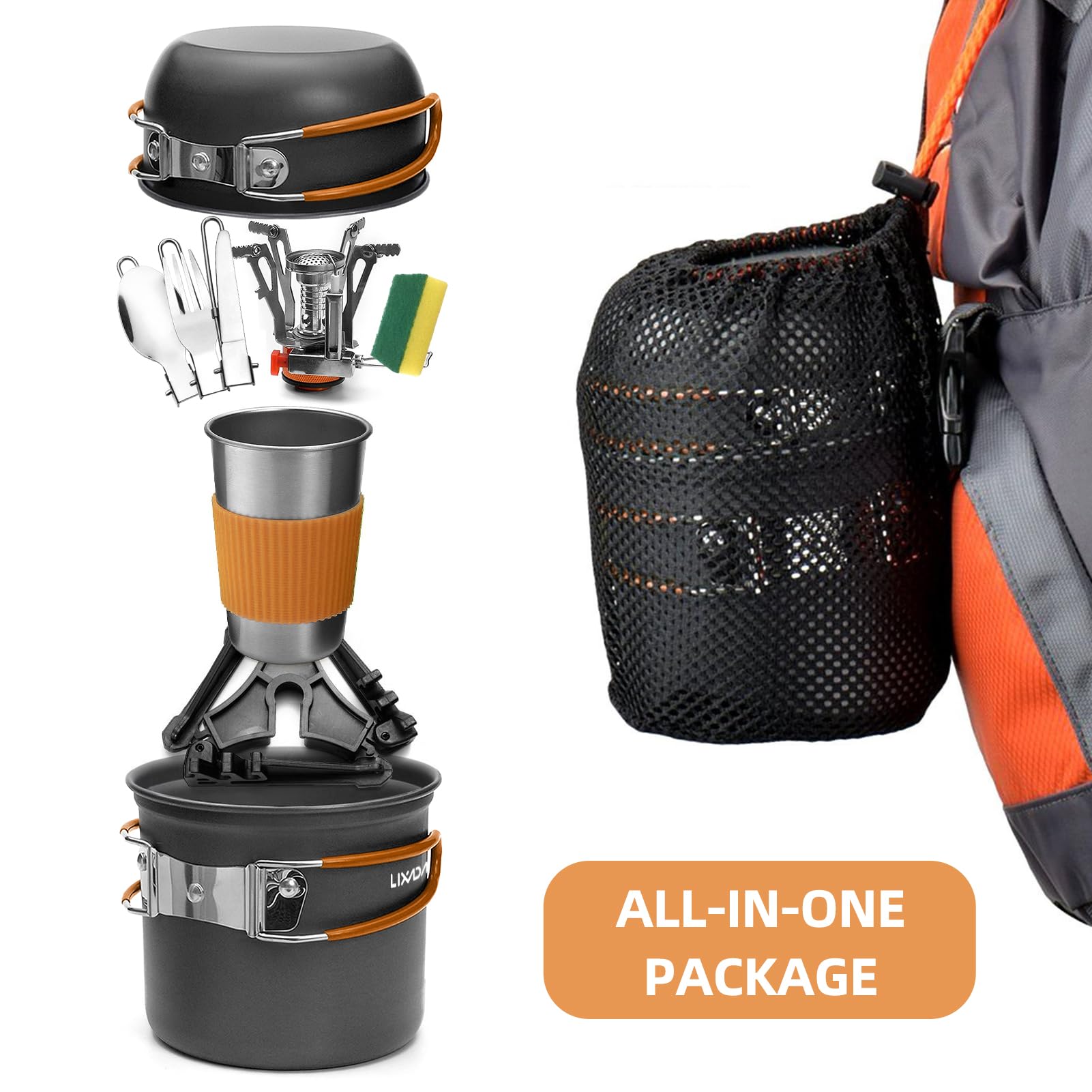 Lixada camping cookware set small pot ideal for small portions